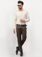 Jainish Beige Men's Solid Formal Shirts ( SF 777Light-Beige ) - Distacart