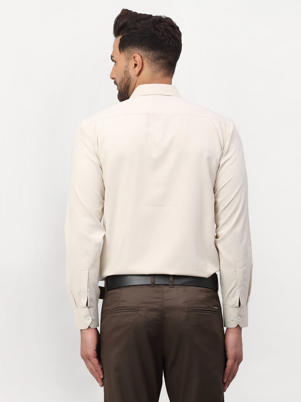 Jainish Beige Men's Solid Formal Shirts ( SF 777Light-Beige ) - Distacart