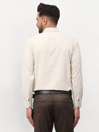 Jainish Beige Men's Solid Formal Shirts ( SF 777Light-Beige ) - Distacart