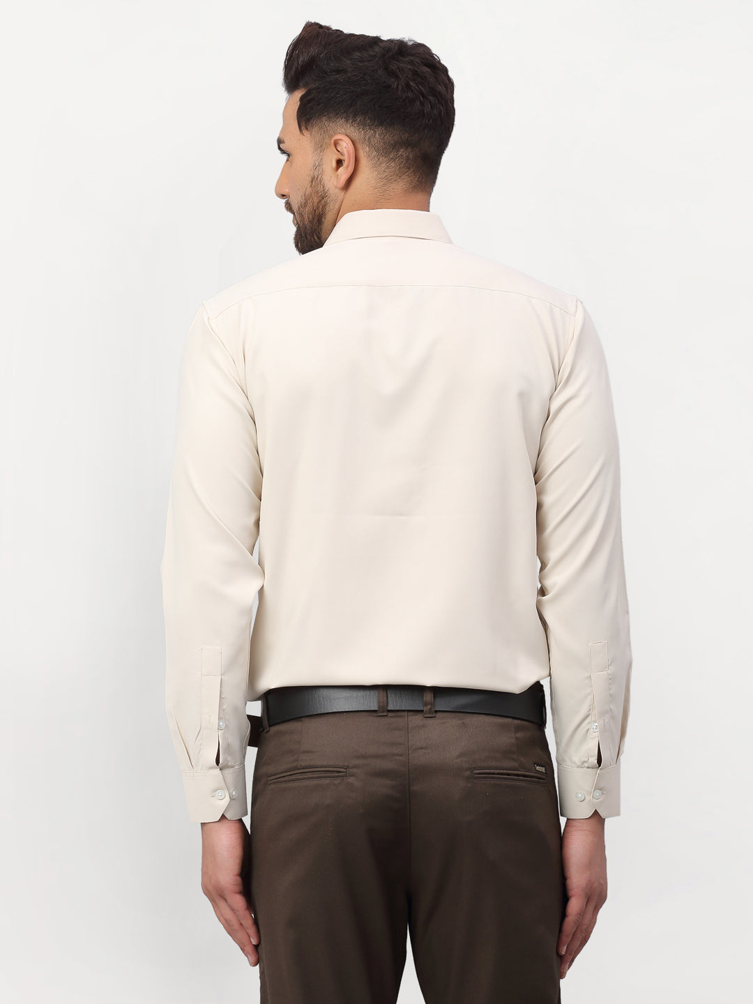 Jainish Beige Men's Solid Formal Shirts ( SF 777Light-Beige ) - Distacart