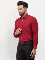 Jainish Maroon Men's Solid Formal Shirts ( SF 777Maroon ) - Distacart