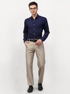 Jainish Navy Blue Men's Solid Formal Shirts ( SF 777Navy ) - Distacart