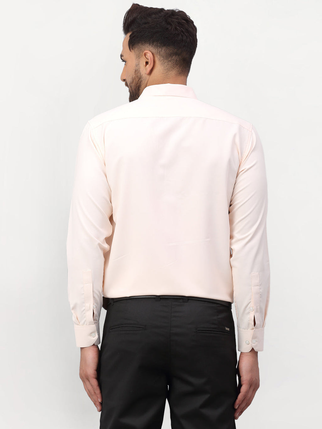 Jainish Peach Men's Solid Formal Shirts ( SF 777Peach ) - Distacart