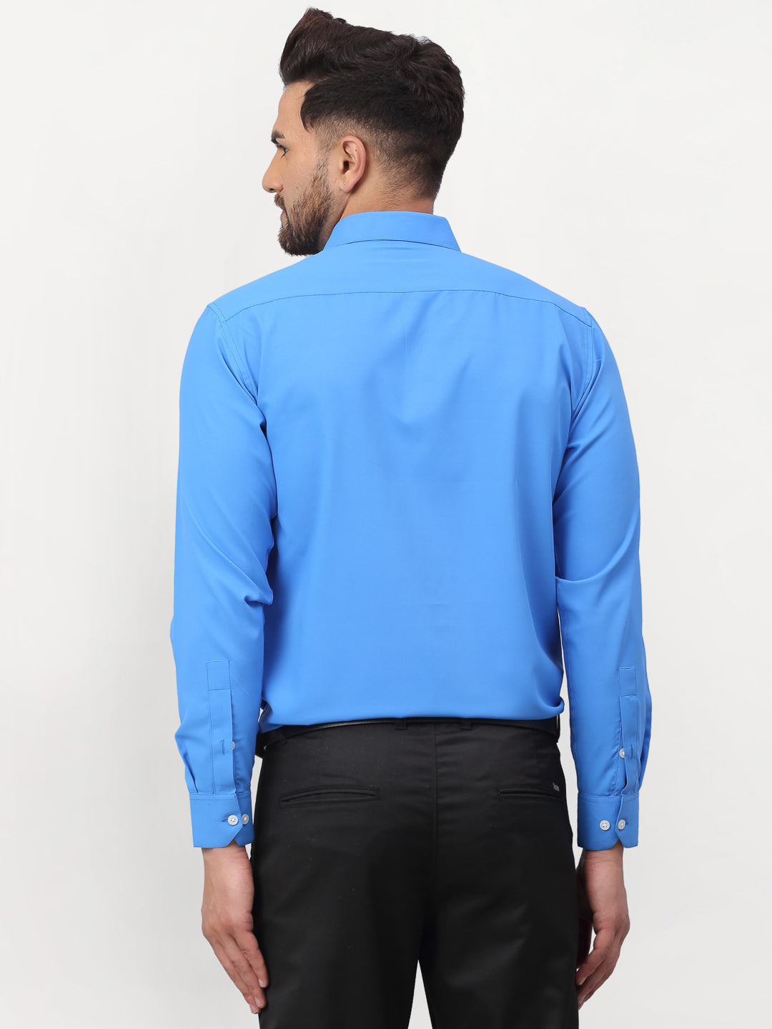 Jainish Blue Men's Solid Formal Shirts ( SF 777Sky ) - Distacart