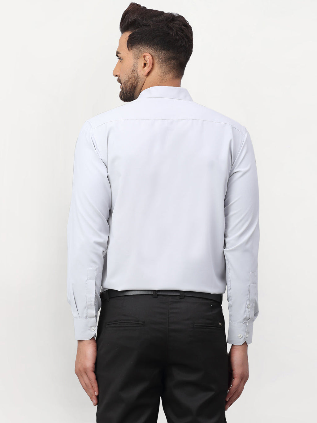 Jainish Silver Men's Solid Formal Shirts ( SF 777Steel-Grey ) - Distacart