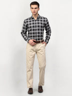 Jainish Black Men's Checked Formal Shirts ( SF 779Black ) - Distacart