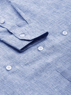 Jainish Blue Men's Solid Cotton Formal Shirt ( SF 782Blue ) - Distacart