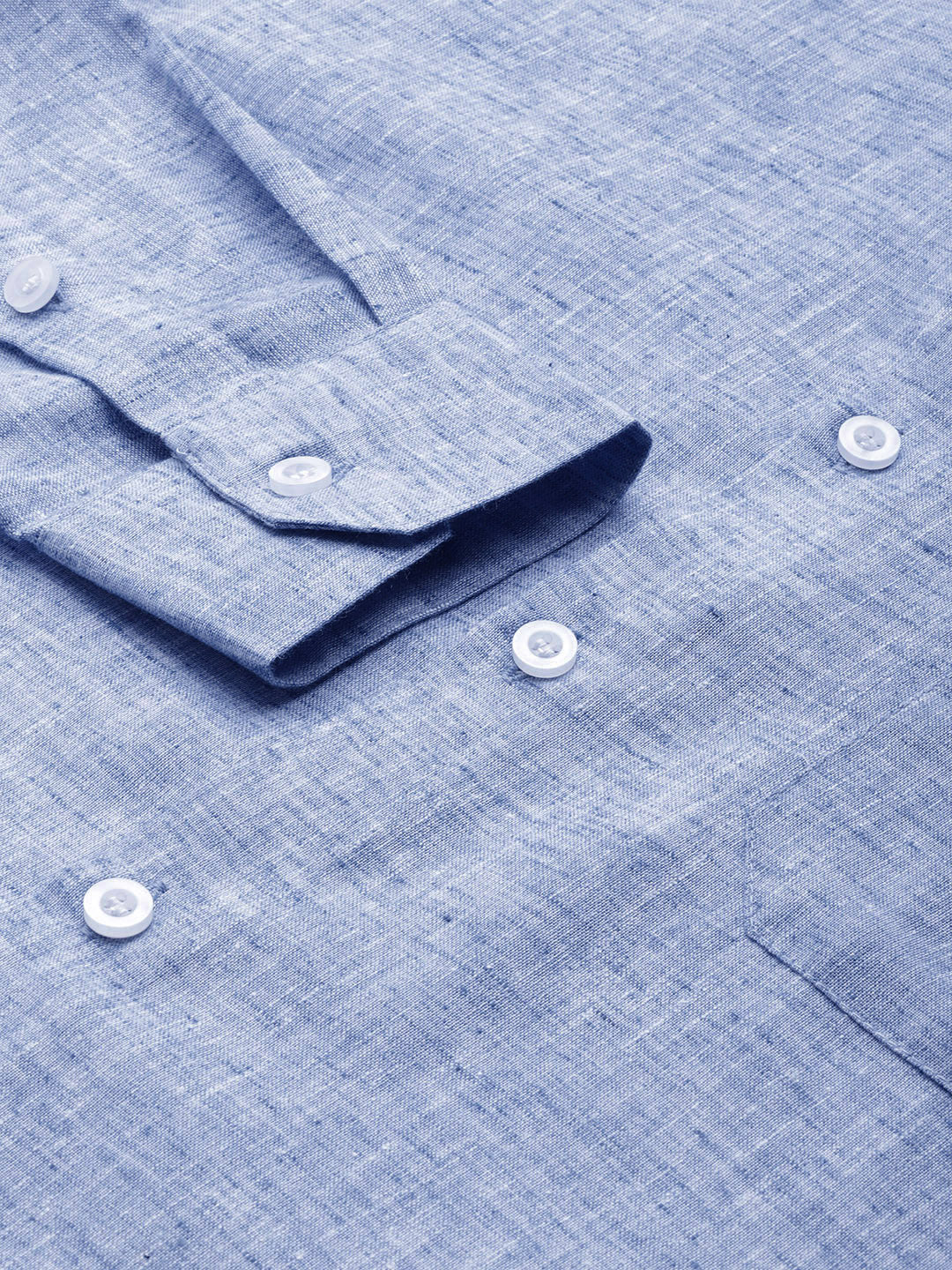 Jainish Blue Men's Solid Cotton Formal Shirt ( SF 782Blue ) - Distacart