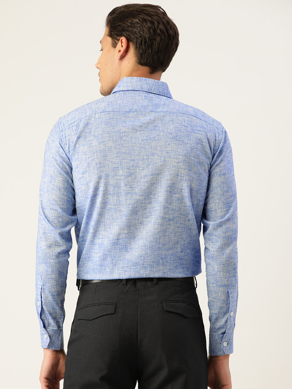 Jainish Blue Men's Solid Cotton Formal Shirt ( SF 782Blue ) - Distacart