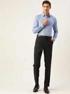 Jainish Blue Men's Solid Cotton Formal Shirt ( SF 782Blue ) - Distacart