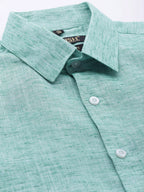 Jainish Green Men's Solid Cotton Formal Shirt ( SF 782Green ) - Distacart