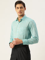 Jainish Green Men's Solid Cotton Formal Shirt ( SF 782Green ) - Distacart