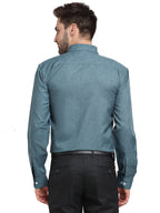 Jainish Grey Melange Men's Button Down Collar Cotton Formal Shirt ( SF 785Dark-Grey ) - Distacart
