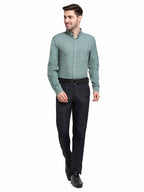 Jainish Green Men's Button Down Collar Cotton Formal Shirt ( SF 785Green ) - Distacart