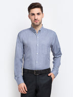 Jainish Grey Men's Button Down Collar Cotton Formal Shirt ( SF 785Grey ) - Distacart