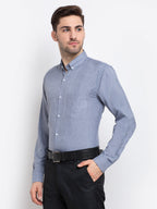 Jainish Grey Men's Button Down Collar Cotton Formal Shirt ( SF 785Grey ) - Distacart