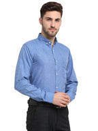Jainish Blue Men's Button Down Collar Cotton Formal Shirt ( SF 785Light-Blue ) - Distacart