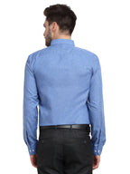 Jainish Blue Men's Button Down Collar Cotton Formal Shirt ( SF 785Light-Blue ) - Distacart