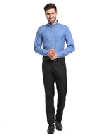 Jainish Blue Men's Button Down Collar Cotton Formal Shirt ( SF 785Light-Blue ) - Distacart