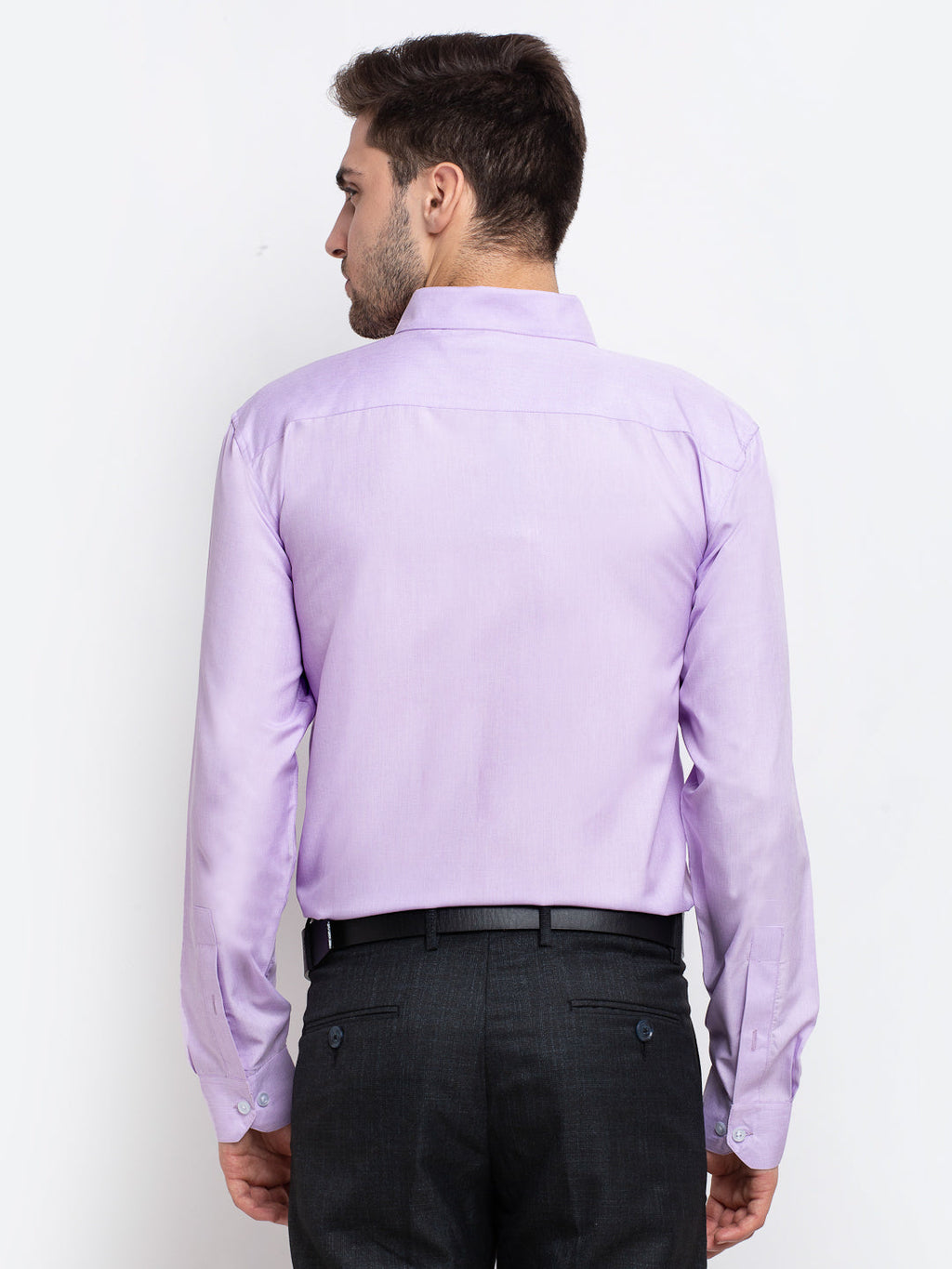 Jainish Purple Men's Button Down Collar Cotton Formal Shirt ( SF 785Light-Purple ) - Distacart