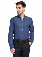 Jainish Teal Men's Button Down Collar Cotton Formal Shirt ( SF 785Teal ) - Distacart