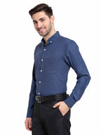 Jainish Teal Men's Button Down Collar Cotton Formal Shirt ( SF 785Teal ) - Distacart