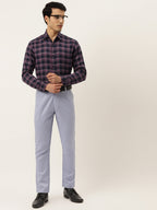 Jainish Pink Men's Formal Cotton Checked Shirt ( SF 786Pink ) - Distacart