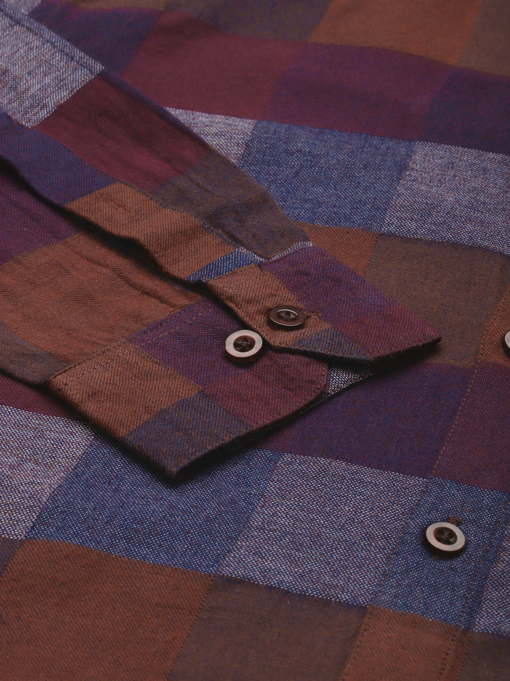 Jainish Brown Men's Formal Cotton Checked Shirt ( SF 787Brown ) - Distacart