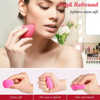 Favon Pack of 4 Professional Makeup Sponges with Storage Box
