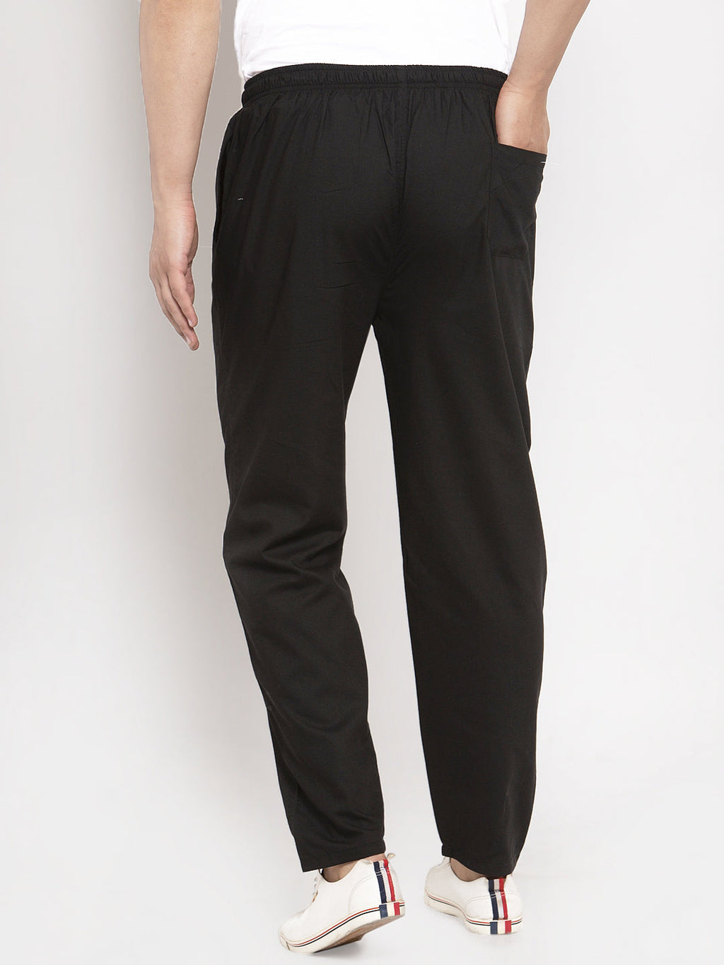 Jainish Men Black Solid Track Pants ( JOG 011Blackxxx ) - Distacart