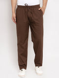 Jainish Men's Brown Solid Cotton Track Pants ( JOG 011Coffee ) - Distacart