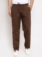 Jainish Men's Brown Solid Cotton Track Pants ( JOG 011Coffee ) - Distacart