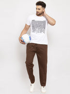 Jainish Men's Brown Solid Cotton Track Pants ( JOG 011Coffee ) - Distacart