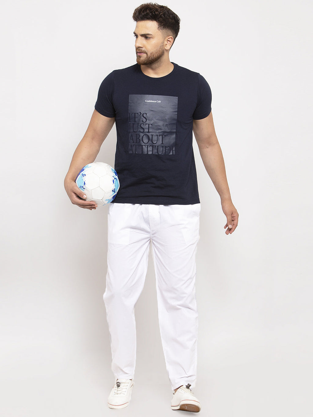 Jainish Men's White Solid Cotton Track Pants ( JOG 011White ) - Distacart