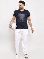 Jainish Men's White Solid Cotton Track Pants ( JOG 011White ) - Distacart