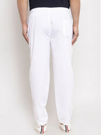 Jainish Men's White Solid Cotton Track Pants ( JOG 011White ) - Distacart