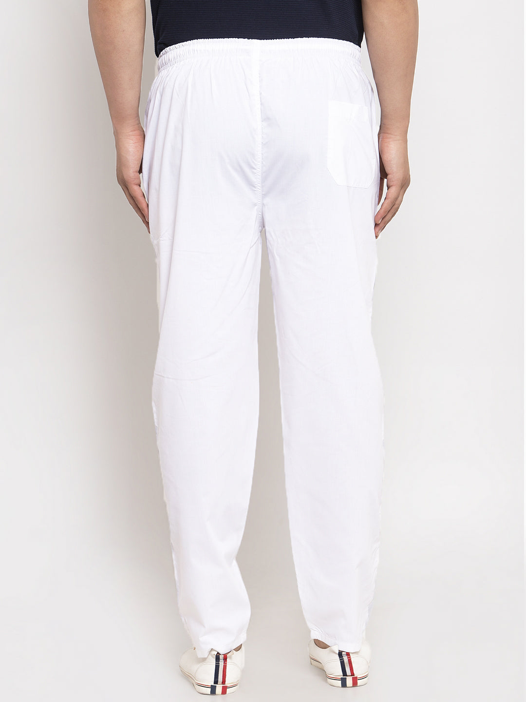 Jainish Men's White Solid Cotton Track Pants ( JOG 011White ) - Distacart