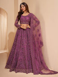 Myra Lilac Heavy Embroidered Designer Lehenga