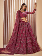 Myra Lilac Heavy Embroidered Designer Lehenga
