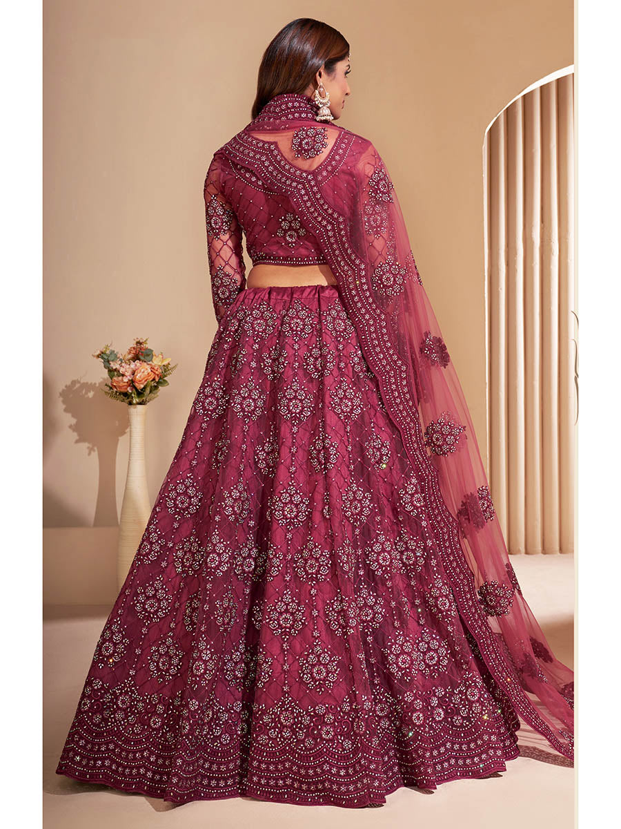 Myra Lilac Heavy Embroidered Designer Lehenga