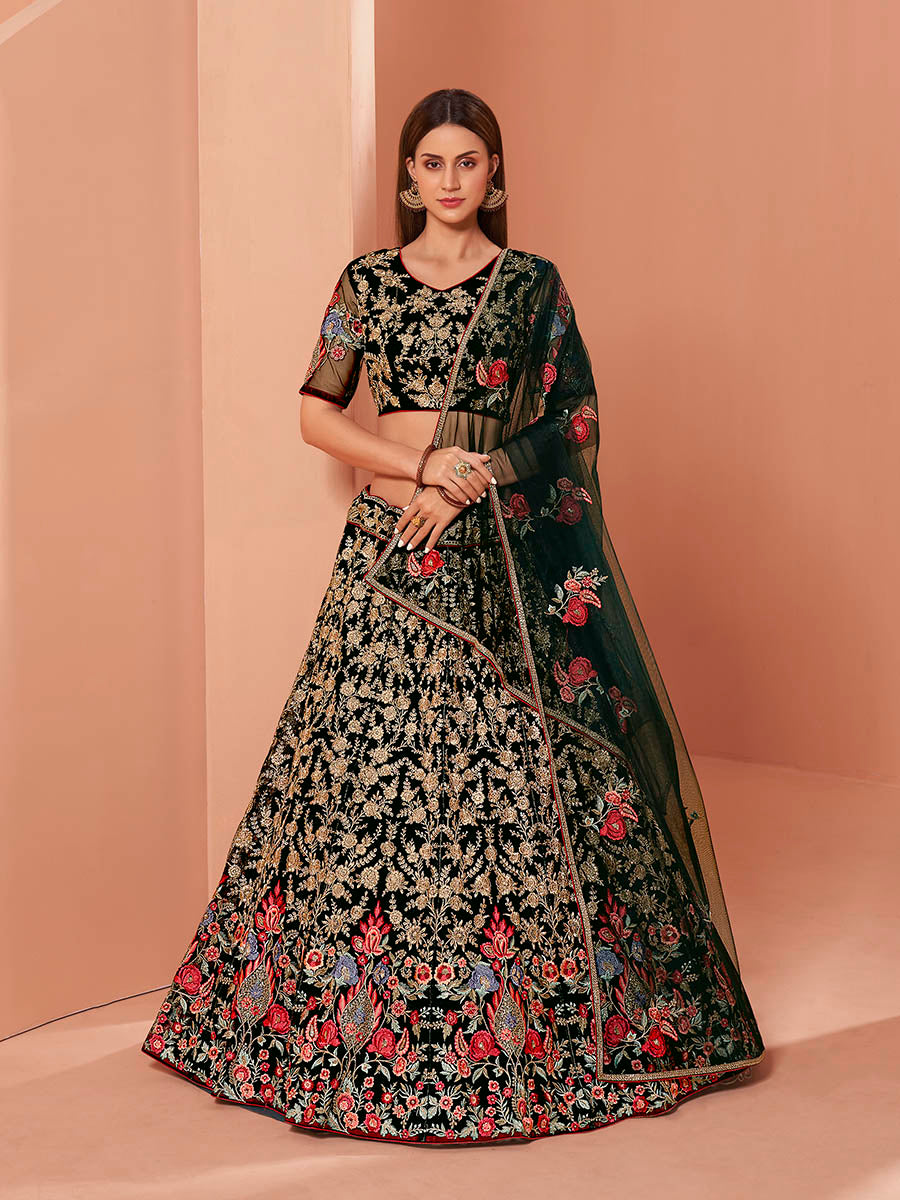 Myra Green Heavy Embroidered Lehenga