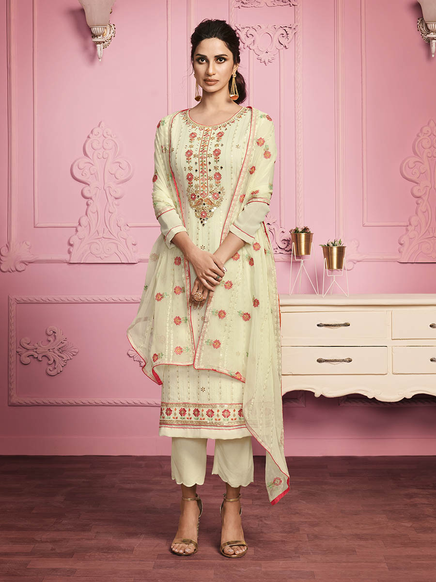 Myra Blush Pink Straight Cut Salwar Kameez
