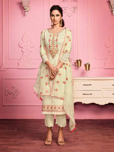 Myra Blush Pink Straight Cut Salwar Kameez