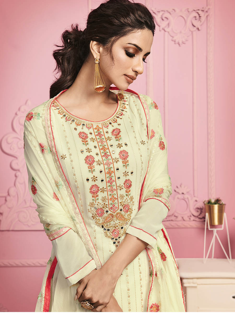 Myra Blush Pink Straight Cut Salwar Kameez