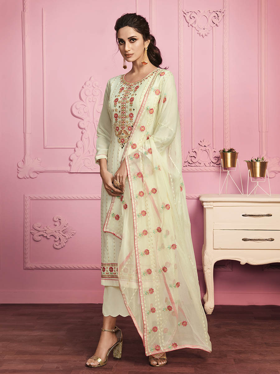 Myra Blush Pink Straight Cut Salwar Kameez