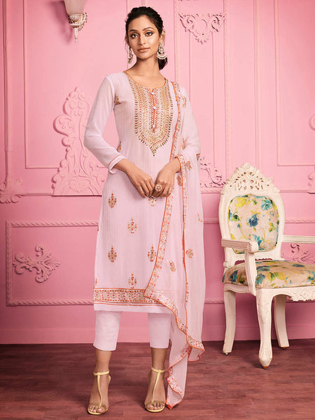 Myra Yellow Embroidered Salwar kameez