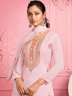 Myra Yellow Embroidered Salwar kameez