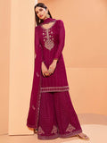 Myra Magenta Heavy Embroidered Sharara Suit