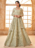 Vegaa Fashion Light Green Net Thread Work Wedding Lehenga