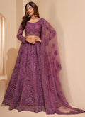 Vegaa Fashion Onion Pink Net Embroidery Designer Lehenga Choli